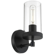 Access Lighting Lily 1Lt Wall Sconce, 9.75"H, Matte Black/Clear