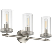 Access Lighting Lily 3 Light Vanity, Brushed Steel/Clear