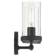 Access Lighting Lily 3 Light Vanity, Matte Black/Clear