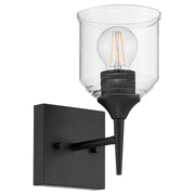 Access Lighting Beacon 1 Light Wall Sconce, Matte Black/Clear