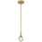 Access Lighting Georgia LED Pendant, Brass/Crystal Clear