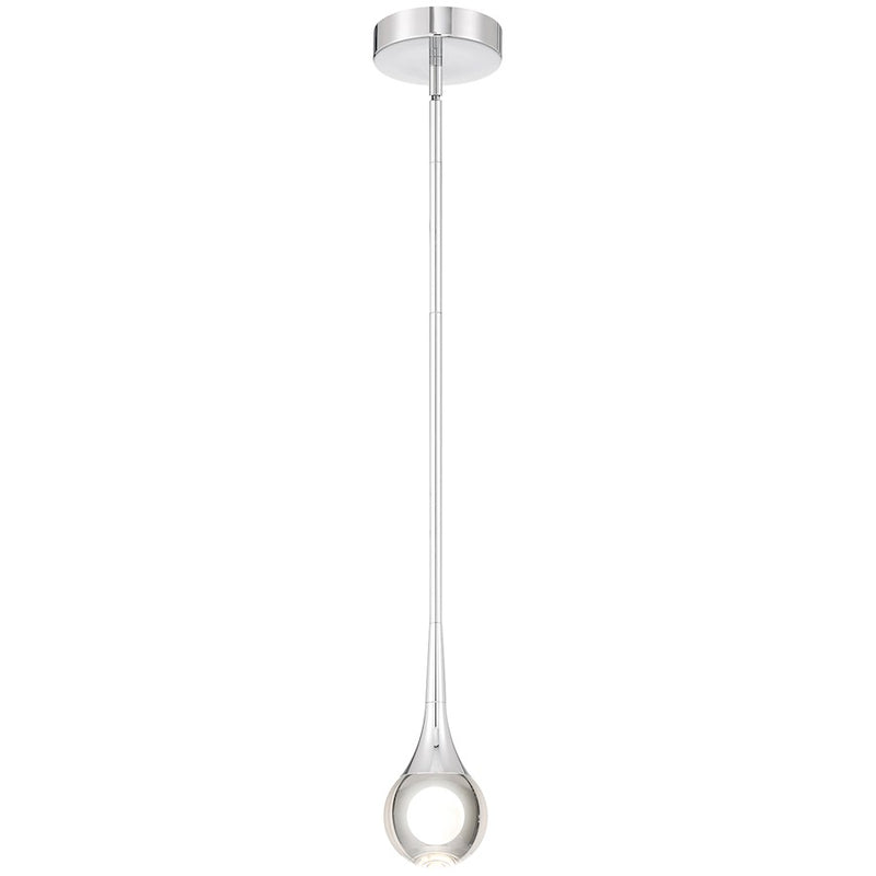 Access Lighting Georgia LED Pendant, Chrome/Crystal Clear