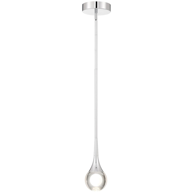 Access Lighting Georgia LED Pendant, Chrome/Crystal Clear