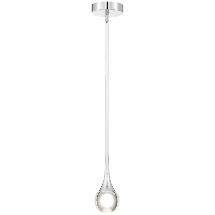 Access Lighting Georgia LED Pendant, Chrome/Crystal Clear