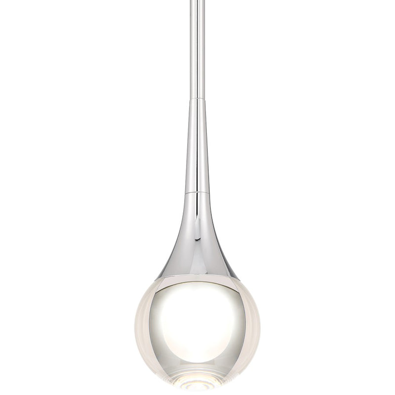 Access Lighting Georgia LED Pendant, Chrome/Crystal Clear