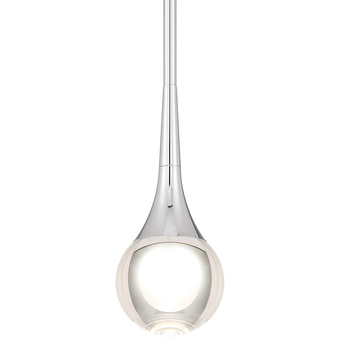 Access Lighting Georgia LED Pendant, Chrome/Crystal Clear