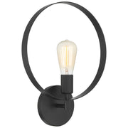 Access Lighting Hoop 1 Light Wall Sconce, Matte Black
