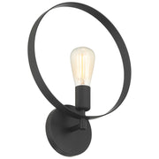 Access Lighting Hoop 1 Light Wall Sconce, Matte Black