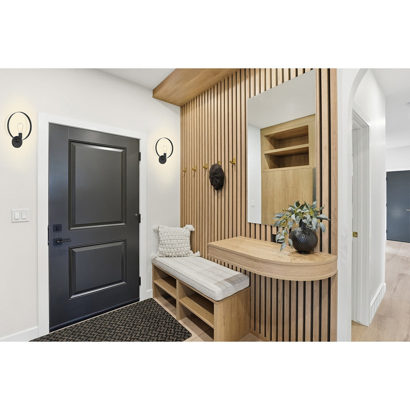 Access Lighting Hoop 1 Light Wall Sconce, Matte Black