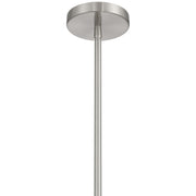 Access Lighting Lily 1 Light Pendant, Brushed Steel/Clear