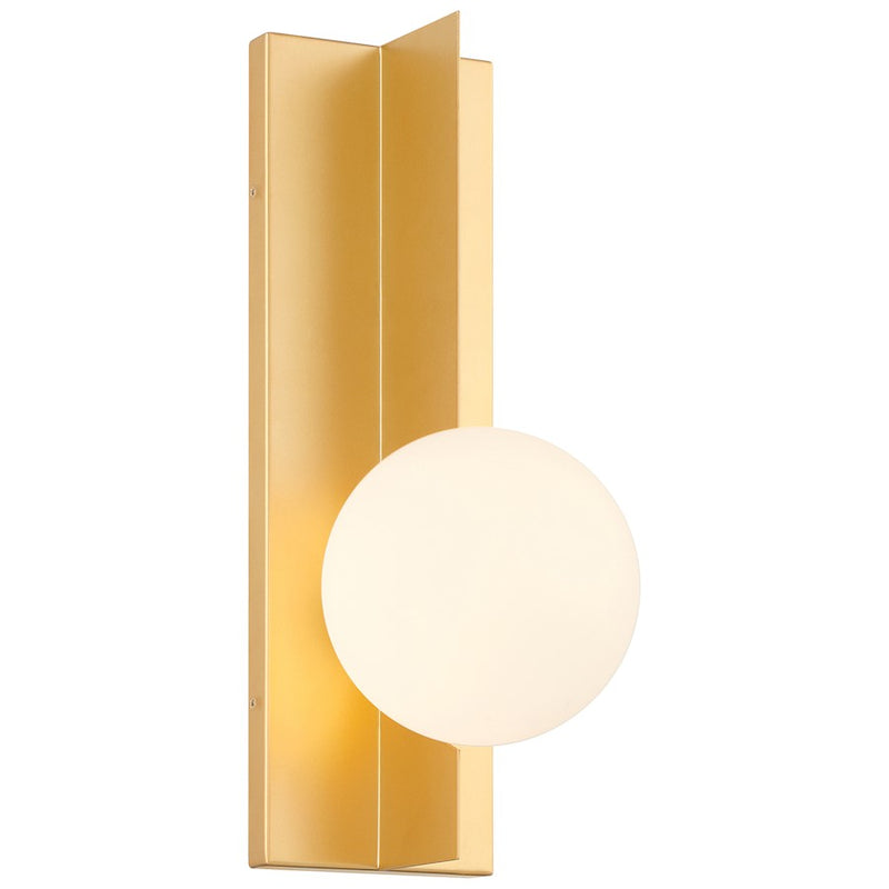 Access Lighting Euro 1 Light LED Wall Sconce, Gold/Opal