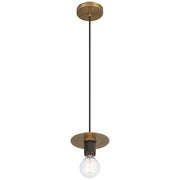 Access Lighting Central 1 Light Pendant, Antique Brass/Antique Brass