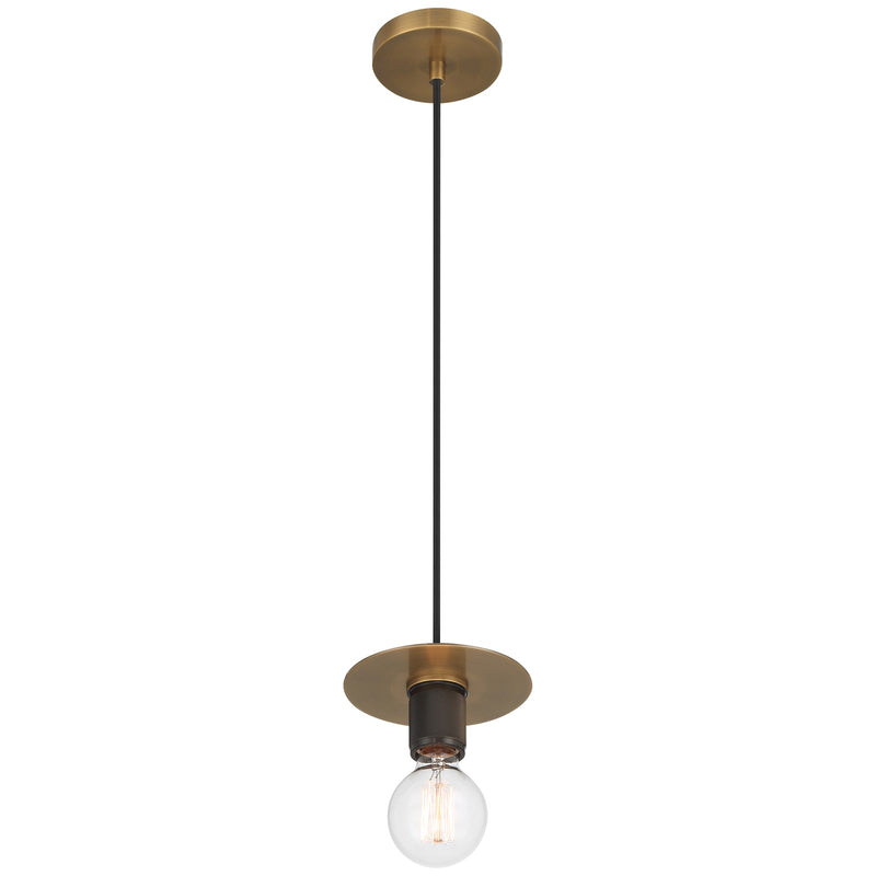 Access Lighting Central 1 Light Pendant, Antique Brass/Antique Brass