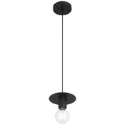Access Lighting Central 1 Light Pendant, Black/Black