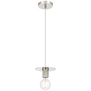 Access Lighting Central 1Lt Pendant, Polished Nickel/Polished Nickel