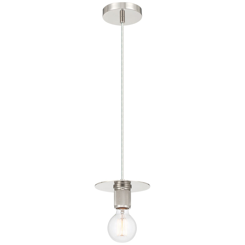 Access Lighting Central 1Lt Pendant, Polished Nickel/Polished Nickel