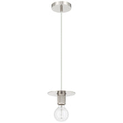 Access Lighting Central 1Lt Pendant, Polished Nickel/Polished Nickel