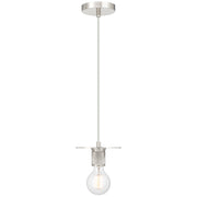 Access Lighting Central 1Lt Pendant, Polished Nickel/Polished Nickel
