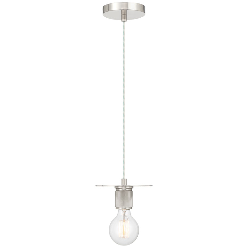 Access Lighting Central 1Lt Pendant, Polished Nickel/Polished Nickel
