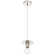 Access Lighting Central 1Lt Pendant, Polished Nickel/Polished Nickel