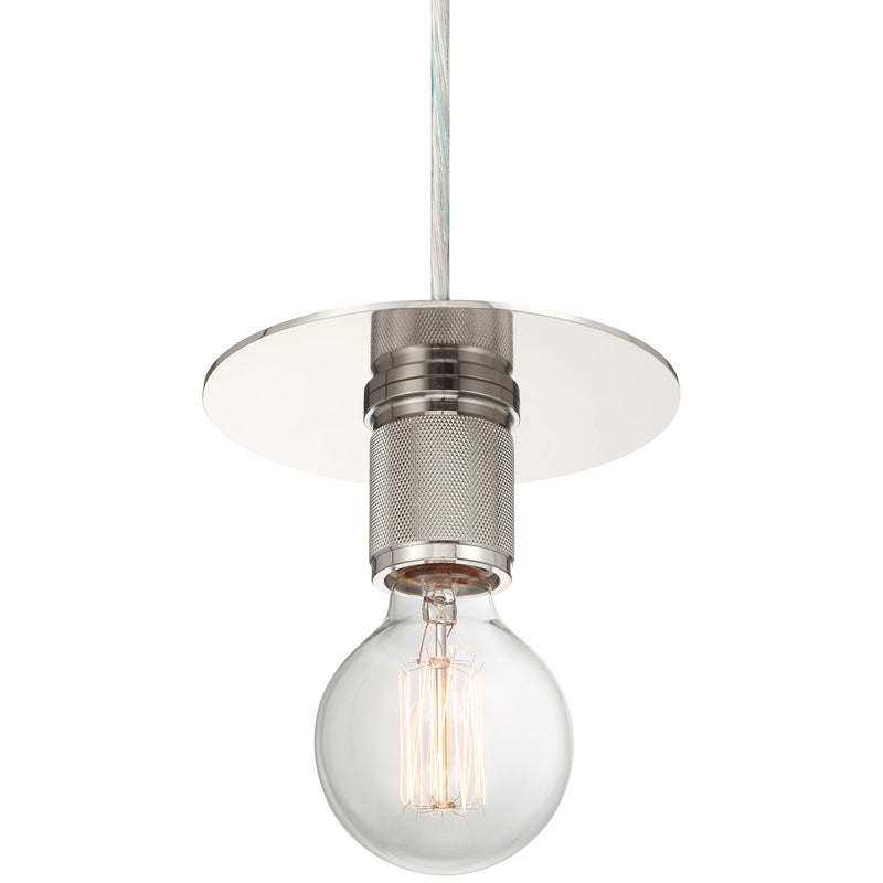 Access Lighting Central 1Lt Pendant, Polished Nickel/Polished Nickel