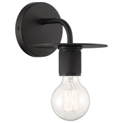 Access Lighting Central 1 Light Wall Sconce, Black/Black