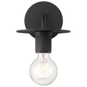 Access Lighting Central 1 Light Wall Sconce, Black/Black
