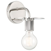Access Central 1Lt Wall Sconce, Polished Nickel/Polished Nickel