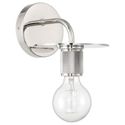 Access Central 1Lt Wall Sconce, Polished Nickel/Polished Nickel
