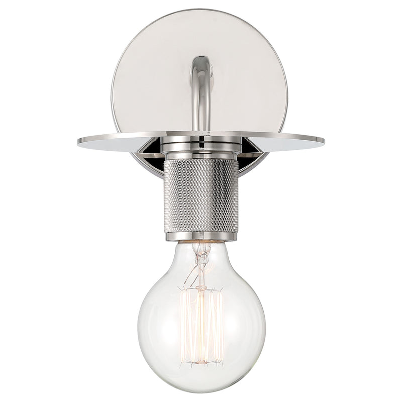 Access Central 1Lt Wall Sconce, Polished Nickel/Polished Nickel