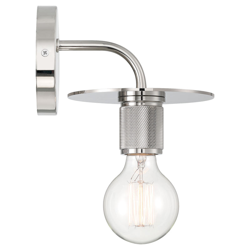 Access Central 1Lt Wall Sconce, Polished Nickel/Polished Nickel