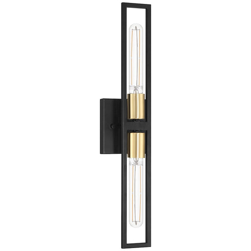 Access Lighting Tyne 2 Light LED Wall Scocne, Black/Brass