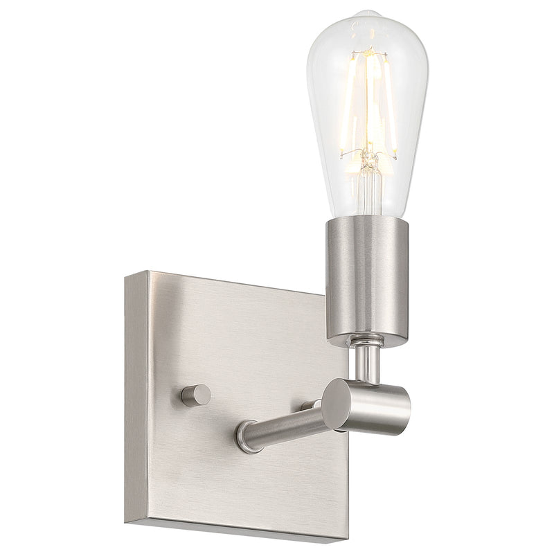 Access Lighting Virgin 1 Light Wall Sconce, Brushed Steel
