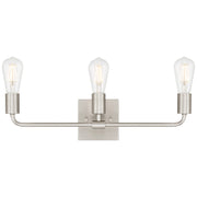 Access Lighting Virgin 3 Light Vanity, Brushed Steel