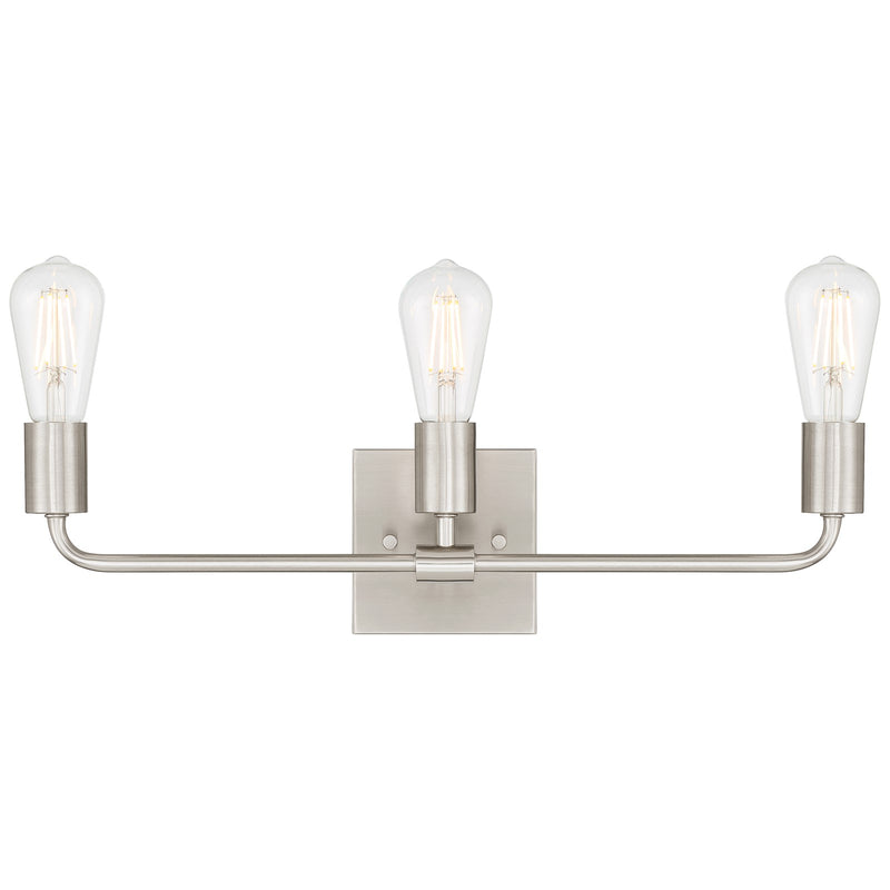 Access Lighting Virgin 3 Light Vanity, Brushed Steel