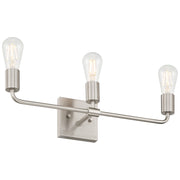 Access Lighting Virgin 3 Light Vanity, Brushed Steel