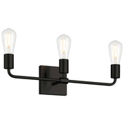 Access Lighting Virgin 3 Light Vanity, Matte Black