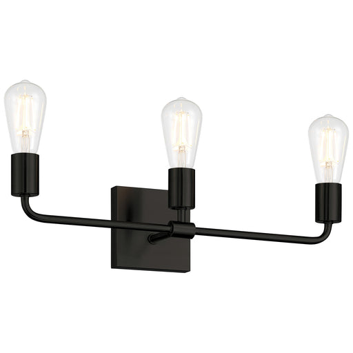 Access Lighting Virgin 3 Light Vanity, Matte Black