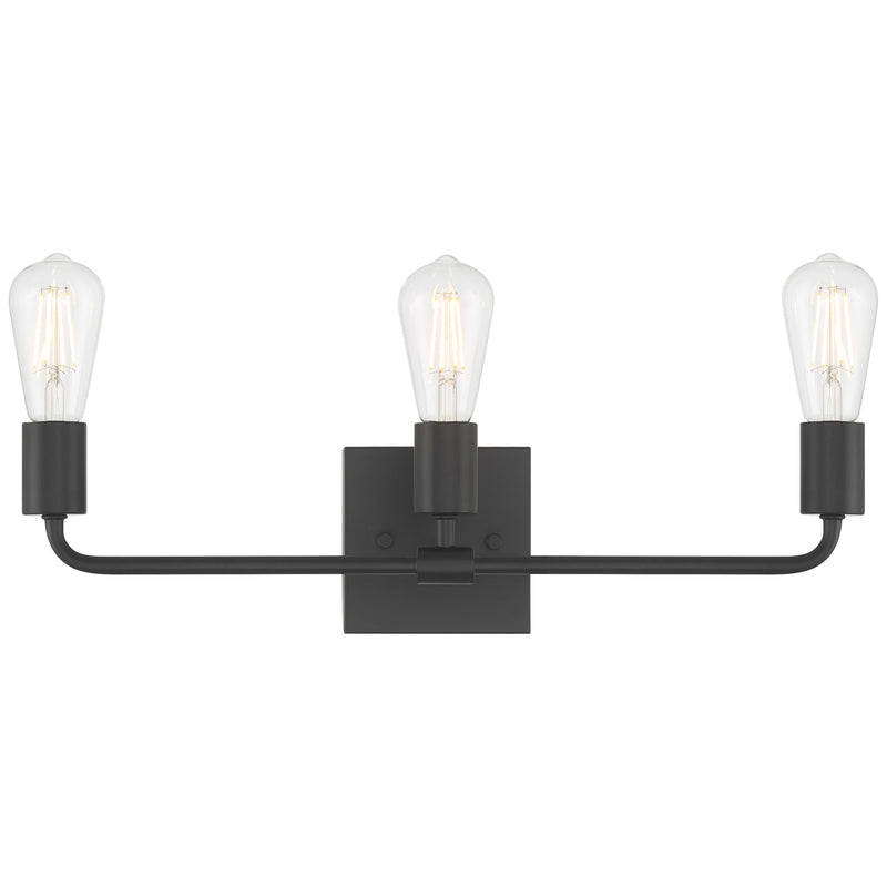 Access Lighting Virgin 3 Light Vanity, Matte Black