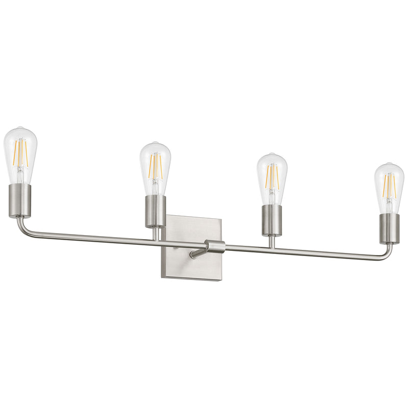 Access Lighting Virgin 4 Light Vanity, Brushed Steel
