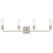 Access Lighting Virgin 4 Light Vanity, Brushed Steel