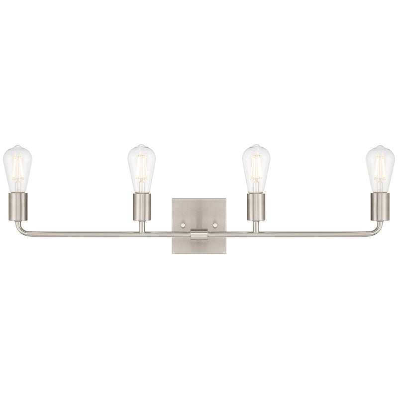 Access Lighting Virgin 4 Light Vanity, Brushed Steel
