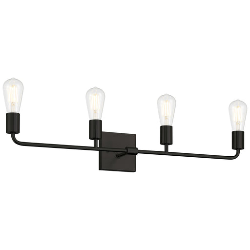 Access Lighting Virgin 4 Light Vanity, Matte Black