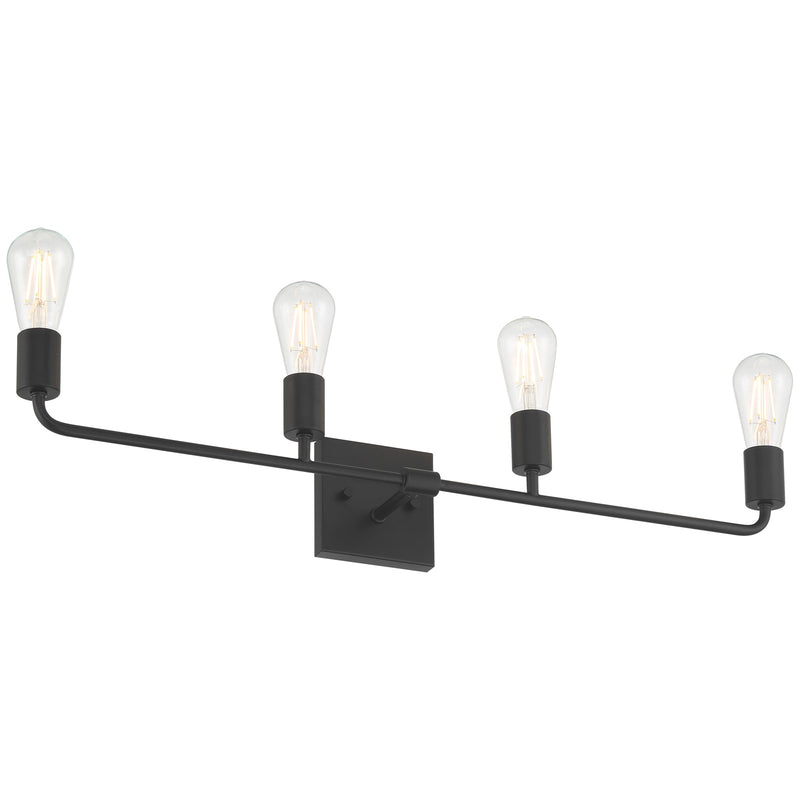 Access Lighting Virgin 4 Light Vanity, Matte Black