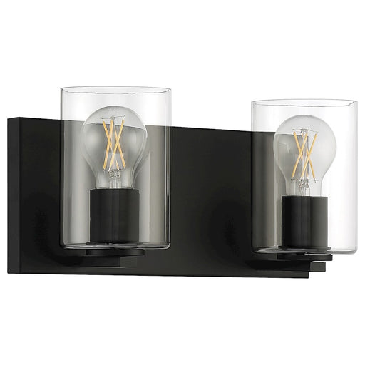 Access Lighting Oslo 2 Light LED Vanity, Matte Black/Clear