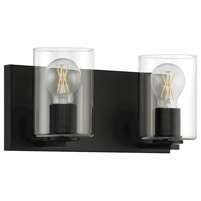 Access Lighting Oslo 2 Light LED Vanity, Matte Black/Clear