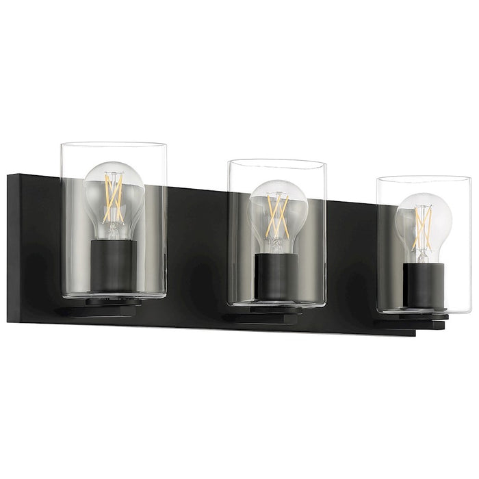 Access Lighting Oslo 3 Light LED Vanity, Matte Black/Clear