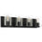Access Lighting Oslo 4 Light LED Vanity, Matte Black/Clear