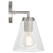 Access Lighting Katie 3 Light Vanity, Brushed Steel/Clear
