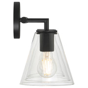 Access Lighting Katie 3 Light Vanity, Matte Black/Clear